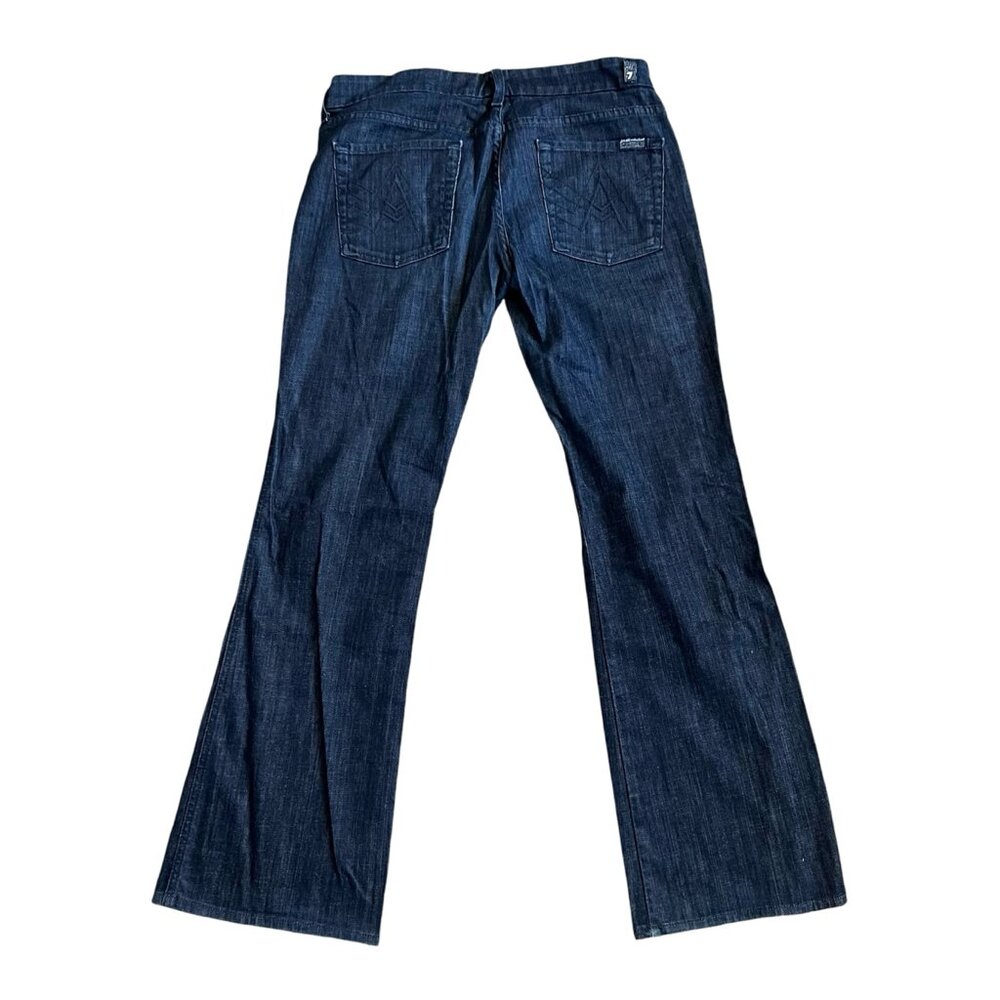7 For All Mankind Women’s A Pocket Lexi Petite Flare Jeans Sz 30 Dark Blue USA